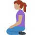 🧎🏽‍♀️ woman kneeling: medium skin tone display on Twitter